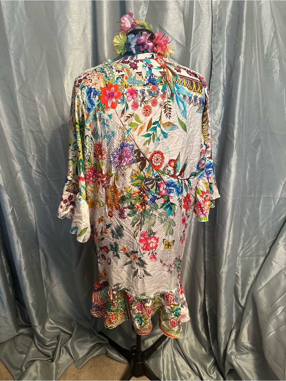 Johnny Was white Floral Print Kimono XL - Picture 7 of 7